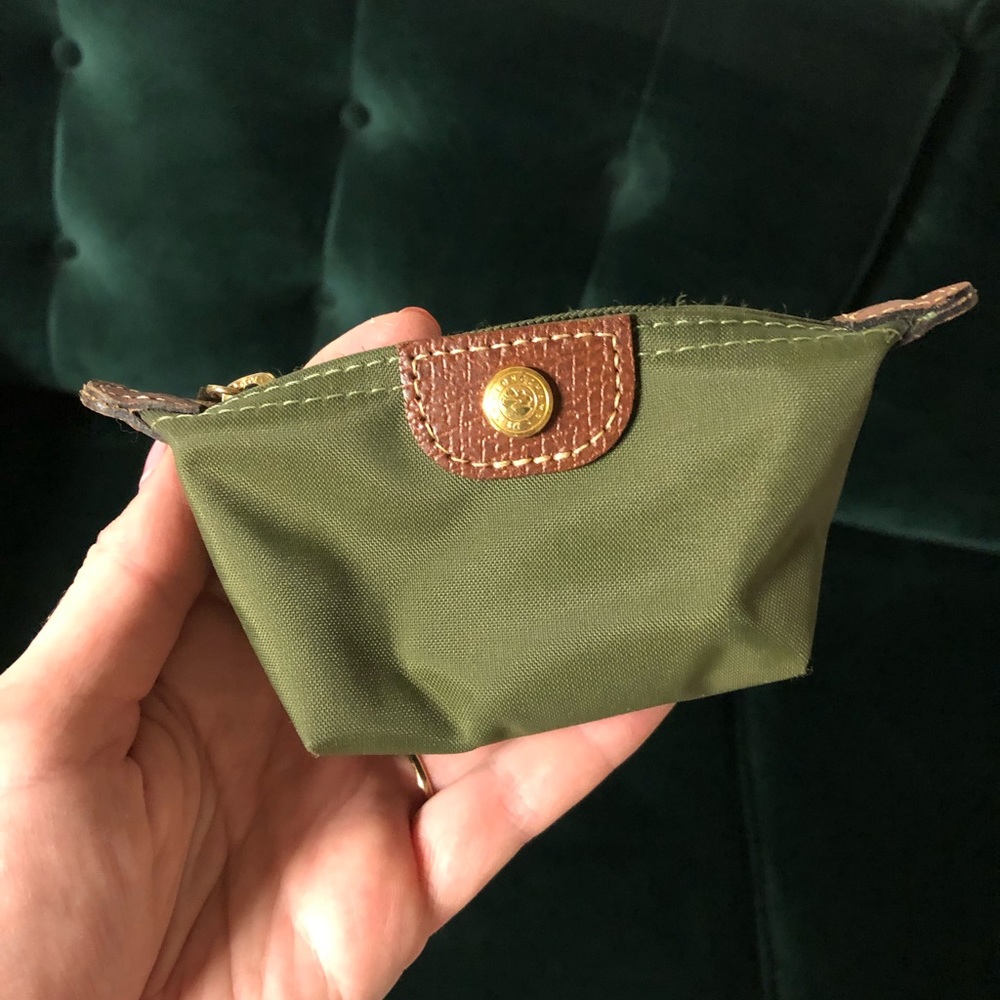 Longchamp Le Pliage Coin Purse - Olive Green